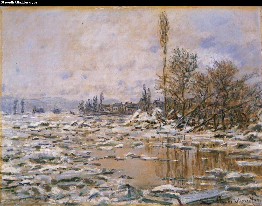 Claude Monet Breakup of Ice,Grey Weather